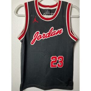 VTG‎ Air Jordan Michael Jordan Jersey #23 Youth Sz M Black Red White